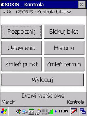 Kontrola - Ekran główny