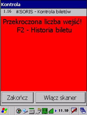 Kontrola - Skanowanie błąd
